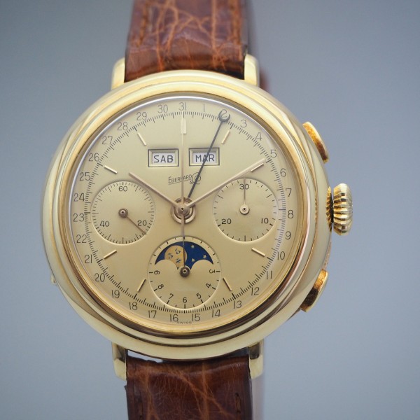 Eberhard & Co. Triple Date Moonphase Chronograph Valjoux 88, rare limited