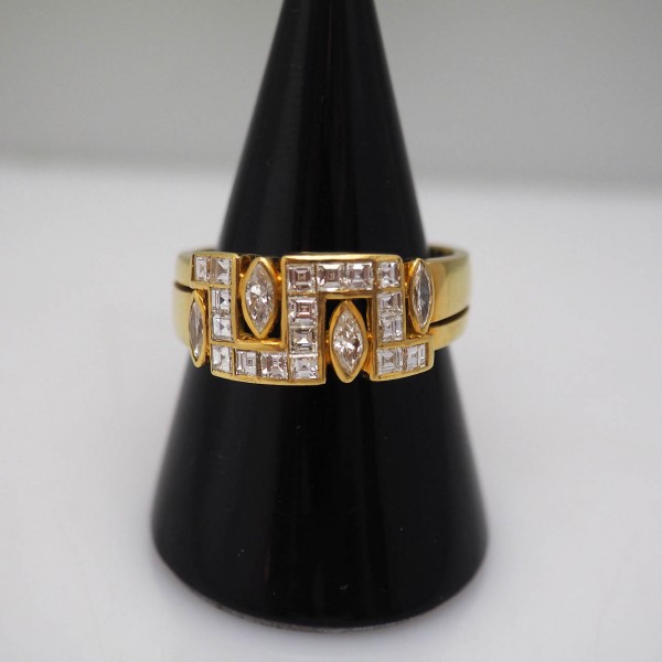 Ring 18k / 750 Gelbgold Diamanten