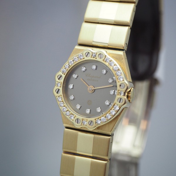 Chopard St.Moritz Lady Diamonds 23/6842, Gold 18k/750, Box+Papiere +Chopard service*