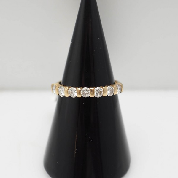 Ring 18k / 750 Gelbgold Brillanten Memoire-Ring