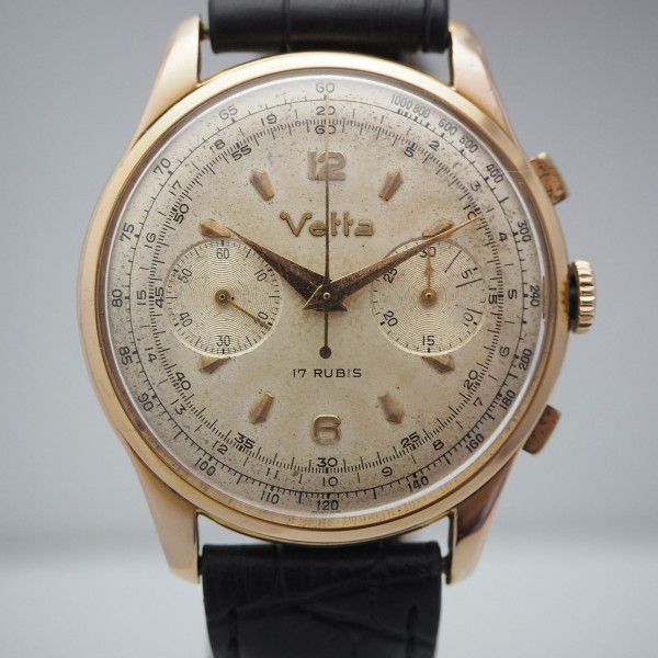 Vetta Vintage Chronograph 18k Rosegold Valjoux 22